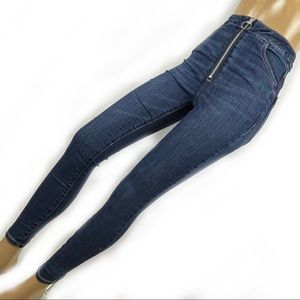 GARAGE Denim High Waist Jeans Skinny Size 0 Zipper